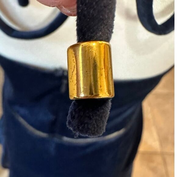 Karina Grimaldi Revolve Size Medium Blue Velvet Halter Mini Dress Office Siren - Picture 10 of 15